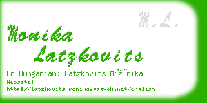 monika latzkovits business card